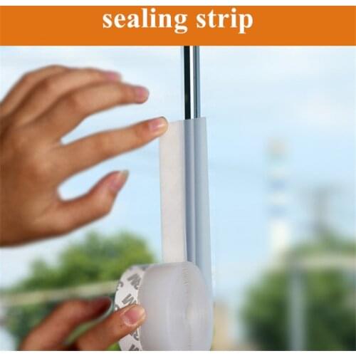 6M Self adhesive sealing strip silicone sound insulation Windproof seal tape for window glass door Gap Pest control dust stopper
