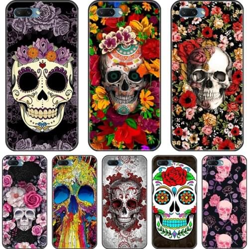 Skull Rose Phone Case Silicone For Huawei Honor 7 7S 7X 7A 7C Pro 8X MAX 10 9 8 Back Cover For Huawei Honor 7 8 9 10 Lite Case