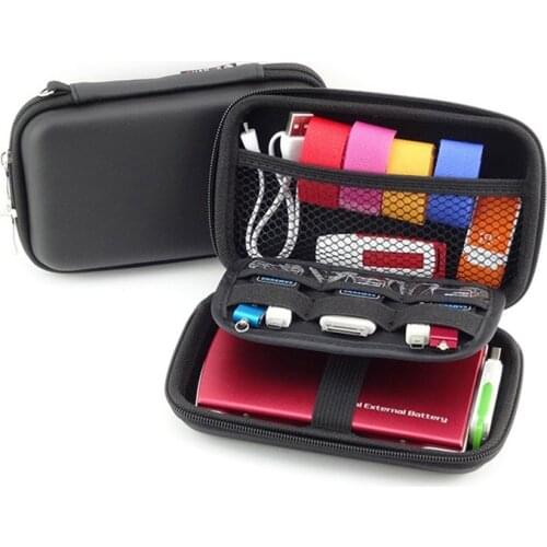 3 Colors Portable Digital Accessories EVA Storage Bag For HDD, Charger, Data Cable, Power Bank Travel Organizer Case Pouch