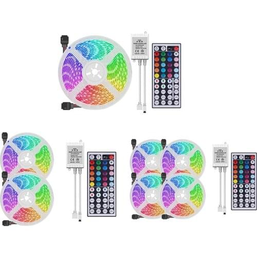 SMD 3528 LED Strip Light RGB Flexible Tape Ribbon Lamp with Remote Control for TV Desktop Screen Decorative Backlight