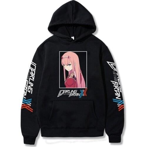 Darling In The Franxx Hoodies Anime Cosplay Zero Two Print Sweatshirt Men Women Loose Pullovers Hooded Casual Streetwear Top