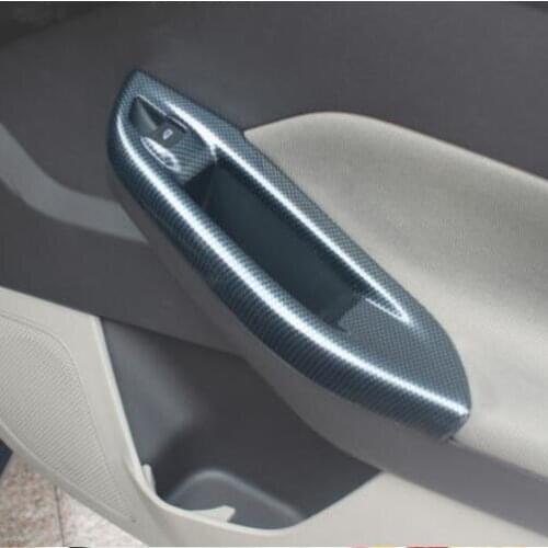 Carbon Fibre Air Outlet Gear Steering Wheel AC Doors Mouldings Window Switch Cup Handle For Ford Focus 2012 CAA177A