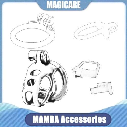 Mamba Chastity Device Cock Cage Accessories Extra Base Penis Exercise Ring Sleeve Plastic Ball stretcher Male Sex Toys for Men