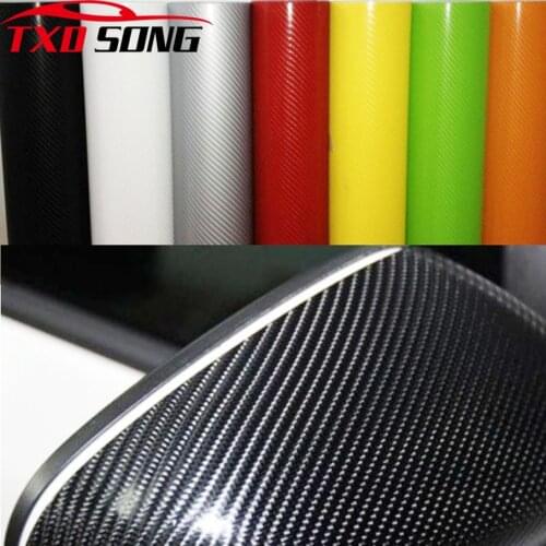 Car styling bright 4D black white Carbon Fiber Vinyl film Colored Glossy Carbon Fiber Vinyl Film Auto Wrapping Vinyl Wrap Foil