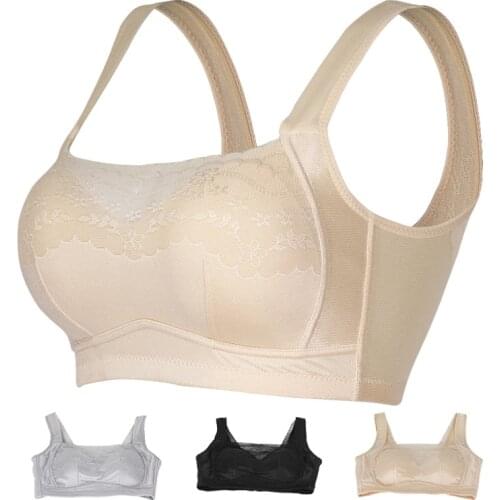 X9011 Lady Surgery Pocket Bras Adult Underwear Comfortable Breathable Bra Full Cup Mesh Tube Top Bra Wireless