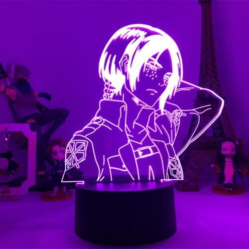 Ymir Attack on Titan Night Light Acrylic 3d Lamp Table Lamps for Home Room Decor Light Child Gift Ymir LED Night Light Anime