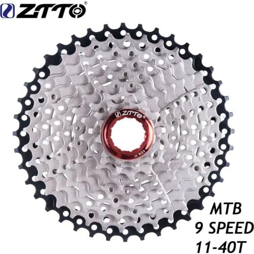 ZTTO 9 Speed Cassette 11-40 T Wide Ratio Freewheel Mountain Bike MTB Bicycle Cassette Flywheel Sprocket Compatible with Sunrace