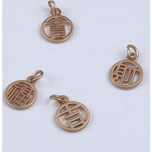 10.5*10.5mm Rose Gold Plated Blessing Pendants For Women Necklace Jewelry