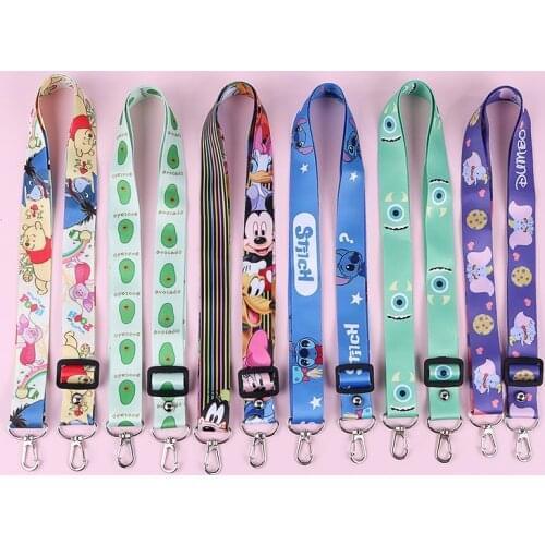 10Pcs Disney Mickey Minnie Mouse Mobile Phone Lanyards Straps Sling Polyester Camera ID Card Holders Key DIY Hang Accessories