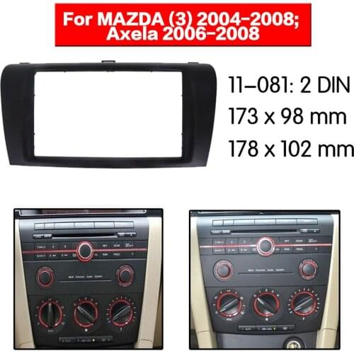 11-081 Doble Din Radio Fascia for MAZDA 3 Axela Stereo Audio Panel Mount Installation Dash Kit Adjusting Frame Adapter top