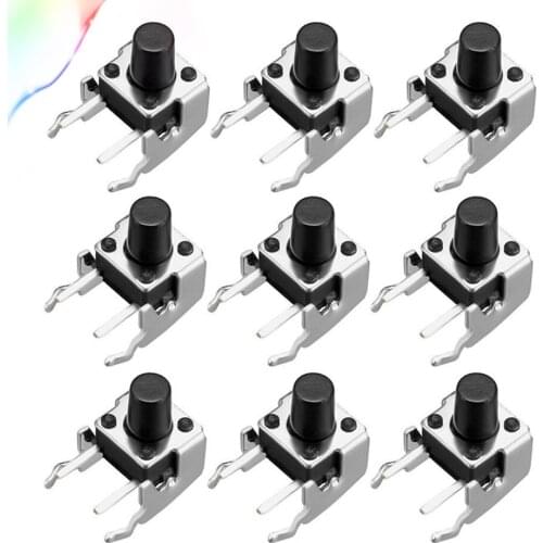 15Pcs Momentary PCB Side Mounting Fixed Pushbutton Tact Switch DIP 2PIN 6x6x8mm