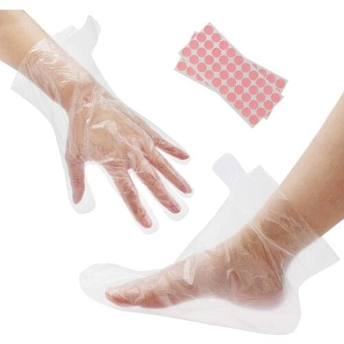 200pcs Paraffin Wax Bath Liners Paraffin Bags for Hand & Foot Disposable Paraffin Socks and Gloves for Therapy bath