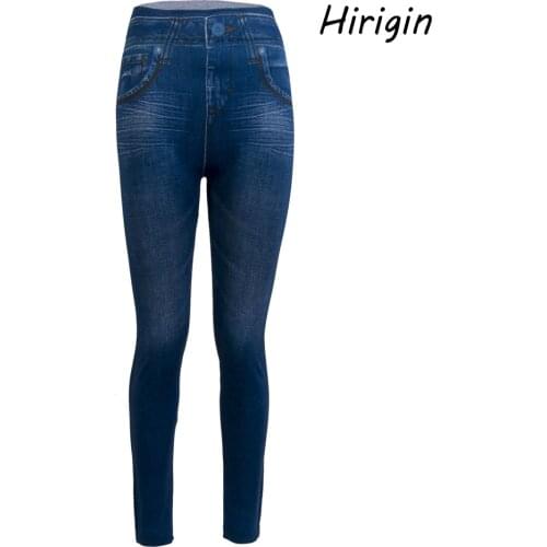 2020 women bodycon jeans Denim Faux Pants Sexy Legging high waist Slim Pencil Trouser Plus Size Skinny elastic Denim Pants S-XXL