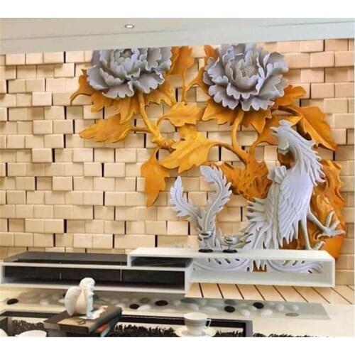 Beibehang Customized Wallpaper 3D Mural Fashion Wood Flower Floral Living Room Bedroom Background Modern Mural papel de parede