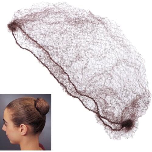 50pcs Hair Nets Invisible Elastic Edge Mesh Hairnet Ballet Bun Hair Nets Mesh Dance Skating Snoods Hair Net Bun Cover
