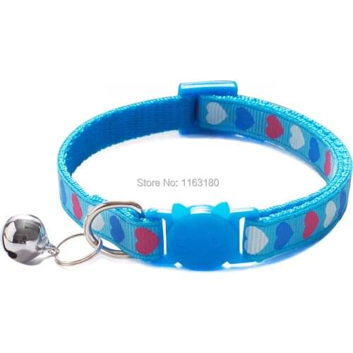 72pcs/lot Quick Release Cats Collar Personalized Cats Kitten Breakaway Safety Collar With Bell