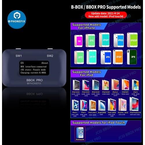 JC B-BOX C3 DFU Box with Adapter for IOS A7-A11 One Key Purple Mode for iPad Modify NAND Syscfg Data Read Write Unbind WiFi