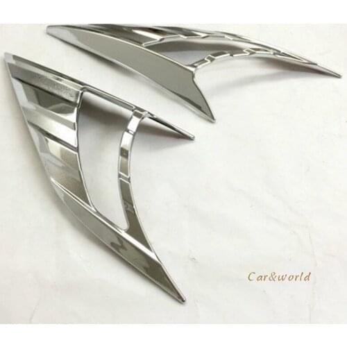 For Nissan Qashqai J11 2015 2016 2017 External Front Lamp Hoods Shades Headlights Eyebrow Cover Trim ABS Chrome Car Accessories