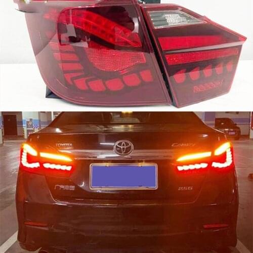 For Toyota Camry 2012 2013 2014 LED Car Taillight Tail Lights Rear Fog Lamp Dynamic Turn Signal Reverse Brake Light
