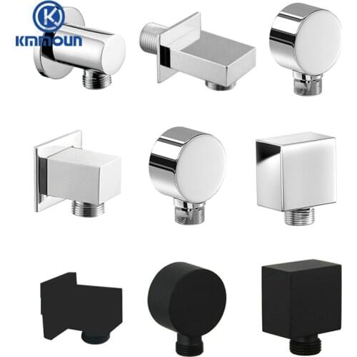 Double G1/2" Water Outlet Spout Solid Brass Concealed Shower Plumbing Hose Connector