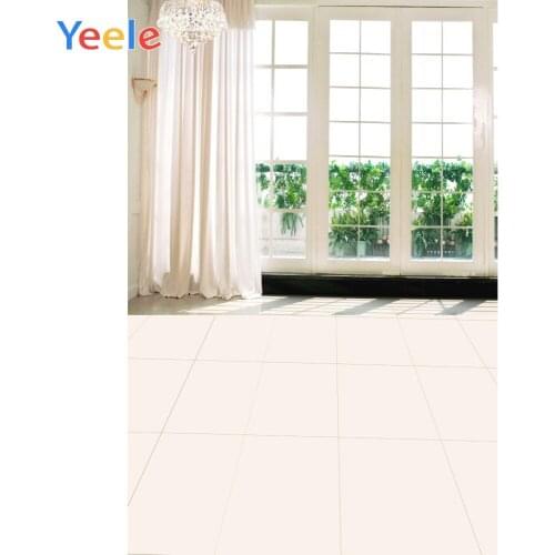 Indoor Curtain Window Marble Floor Baby Child Portrait Photography Background Custom Photographic Backdrops For Photo Studio