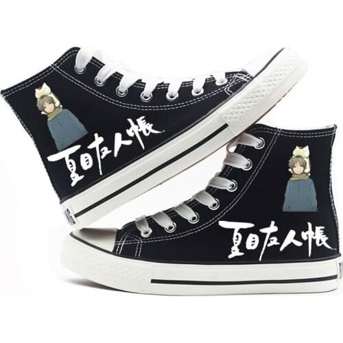 Unisex Anime Cos Natsume Yuujinchou Shoes Madara Casual Canvas Shoes plimsolls Low Flats Bottom shoes shoes Sneakers