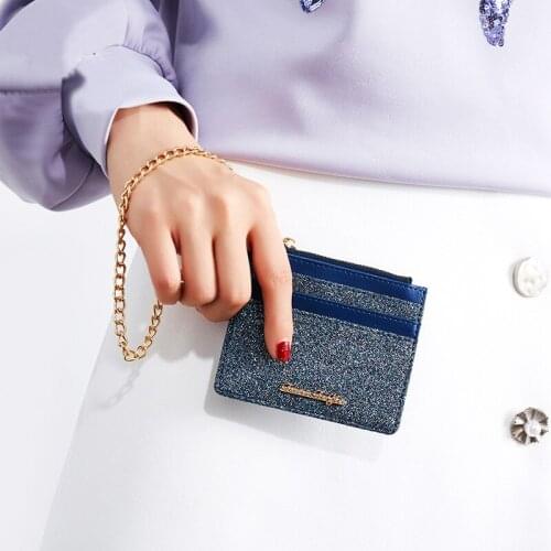 Fashoin Womens Purse Sequins Style Luxury Chains Girls Purse Wallet passport Card Bag 2021 Summer New Women Clutches Bag Hand