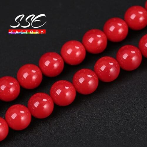 Wholesale Natural Red Shell Pearl Round Loose Beads For Jewelry Making Choker Making Diy Bracelet Necklace 4/6/8/10/12mm 15