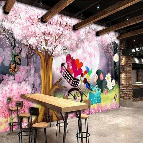 Dream childrens room romantic childrens room kids room background wall painting professional production wallpaper custom photo