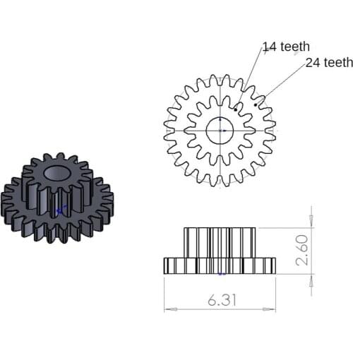 Cassette Player Movement Gear for Sony CD D100