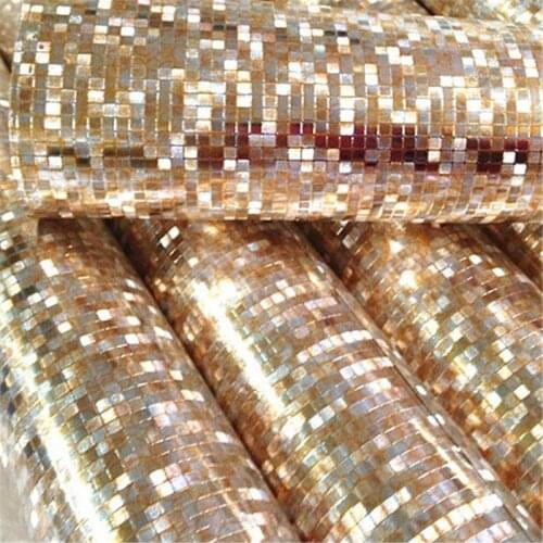 Wellyu Mini mosaic Luxury glitter wallpaper background wall shiny gold foil wallpaper silver ceiling wall paper wallcovering