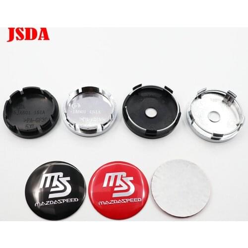 4pcs 56mm or 60mm MS Car logo Wheel Center Cap rim Badge dust-proof covers decal refit Creative decoration emblem sticker