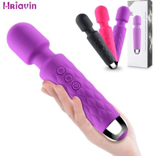 Newest Dildo AV Vibrator Clitoris Stimulator Magic Wand Vibrators for Women USB Rechargeable Female Massager Sex Toys for Adults