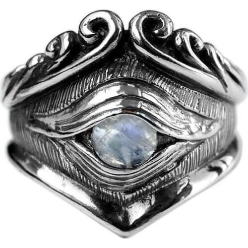 Original Designer Craft Warcraft Eye Of Warcraft Ring Originality Exaggeration Domineering Mens Thai Silver Brand Jewelry