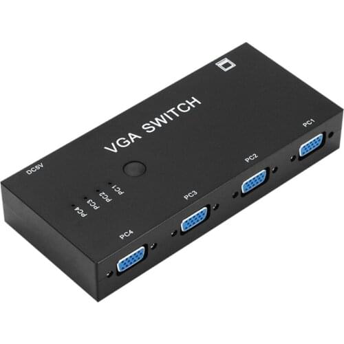 4 In 1 Out VGA Video Switch Box Adapter Switcher Selector for Laptop Projector