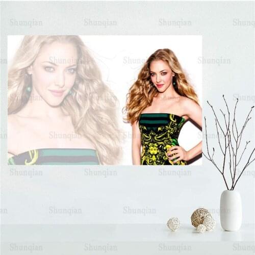 Amanda Seyfried Poster Wall For Living Room Art Poster Decoration Canvas Fabric Bright Colors No Frame Morden Print Wall 0422