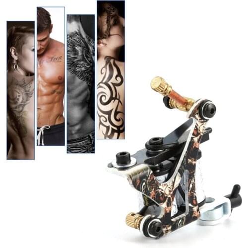 Complete Tattoo Kit Tattoo Machine Gun Black Ink Set Power Supply Grips Body Arts Tools Tattoo Accessories Permanent Makeup