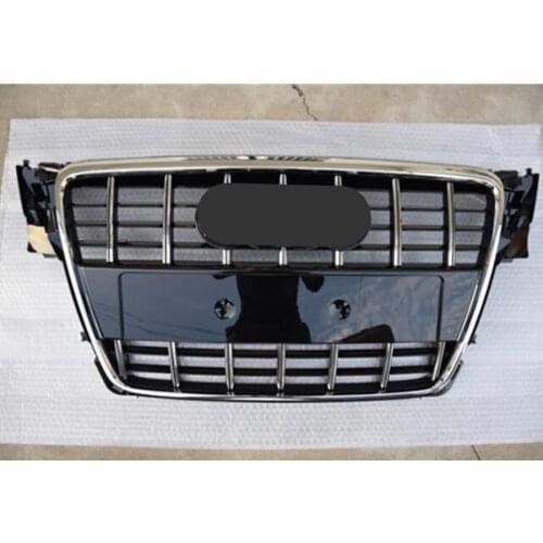Front Bumper Mesh Hood Grill Grille Chrome Black for Audi A4 S4 2008 2009 2010 2011 2012 For S4 Style