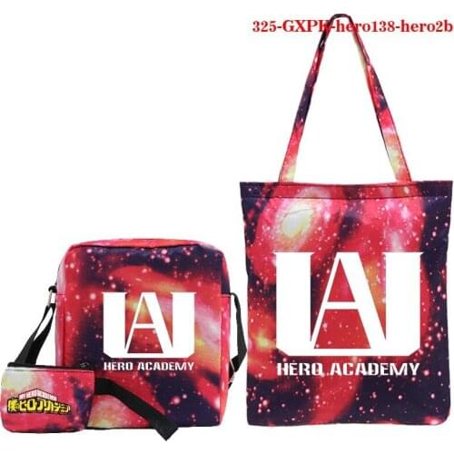 My Hero Academia Backpack Anime Student School Shoulder Bag Pencil Bag Knapsack Teenager Travel Three-piece suit