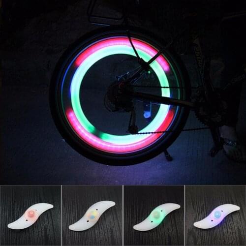 Bicycle Wheel Light Waterproof Willow Shape LED Bike Cycling Lamp Cycling Safety Warning Spoke Light With Battery Bike Accessory