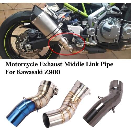 50.8MM Motorcycle Exhaust Pipe Echappement Escape Moto 51MM Muffler Middle Link Pipe For Z900 Z900E Z900 A2 2017 2018 2019 Years