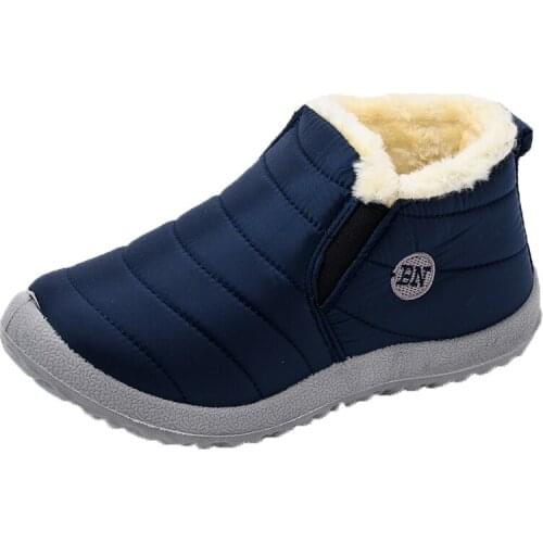Women Boots Ultralight Winter Shoes Women Ankle Botas Mujer Waterpoor Snow Boots Female Slip On Flat Casual Shoes Plush Footwear