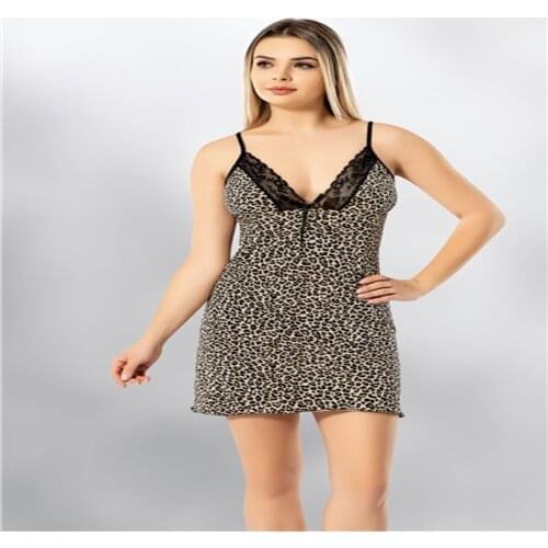WOMENS NIGHTWEAR SUIT WITH LACE DETAILED ROPE 80% Polyester 20% Viscose 1 - 3 - 5 - 8 - 10 Pieces