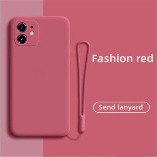 Liquid Silicone Mobile Phone Case For iPhone 12 11 Pro Max All-inclusive camera liquid soft case TPU