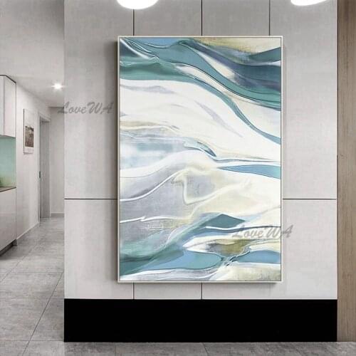 Light Color Abstract Texture Acrylic Canvas Oil Painting Art 1 Panel Picture Set Home Wall Showpieces Artwork Picture On Canvas