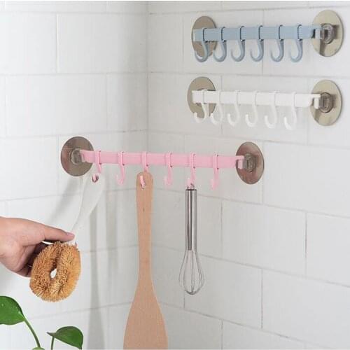 1PCS Magic Stick Strong Hook Suction Cup Sucker Wall Hooks Wall Mounted Organizer Holder Hanger For Home Kitchen Bathroom