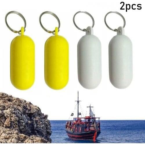 2pcs Kayak Floating Keyring Fender Buoyant Ring Marine Sailing Boat Float Canal Keychain Rowing Boats Water Sports Accessories