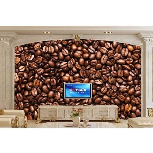 Custom 3d murals.Coffee beans wallpapers,coffee shop restaurant kitchen living room tv sofa wall bedroom waterproof wallpaper