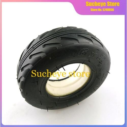 6X2 Solid tire without inner tube tire Electric Scooter Wheel Chair Truck Use 6" Tire Tyre F0 Pneumatic Trolley Cart