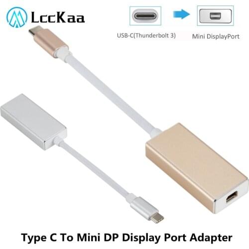 LccKaa 4K USB C To Mini DP Adapter USB3.1 Type C To Mini Display Port Adapter Thunderbolt 3 To Mini DP Converter For MacBook Pro